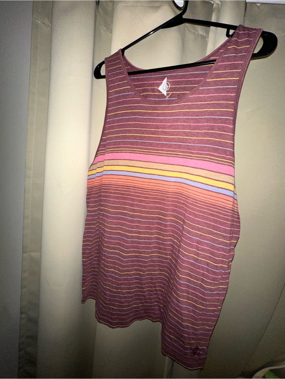 VTG y2k volcom striped colorful tank emo skater alternative top mens size large